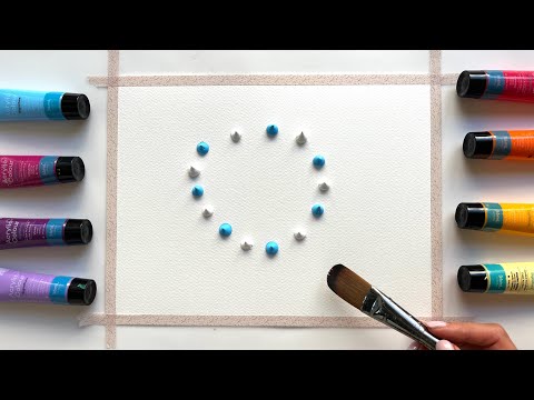 How to paint mountains using another piece of paper, a easy landscape painting