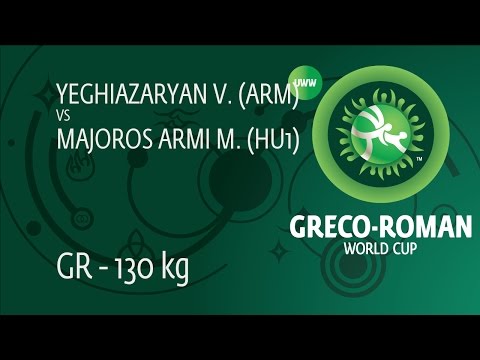 Round 1 GR - 130 kg: V. YEGHIAZARYAN (ARM) df. M. MAJOROS ARMI (HU1), 2-1