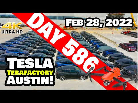 BUSIEST DAY AT GIGA TEXAS MEGA BONUS! - Tesla Gigafactory Austin 4K  Day 586 - 2/28/22 - Tesla Texas