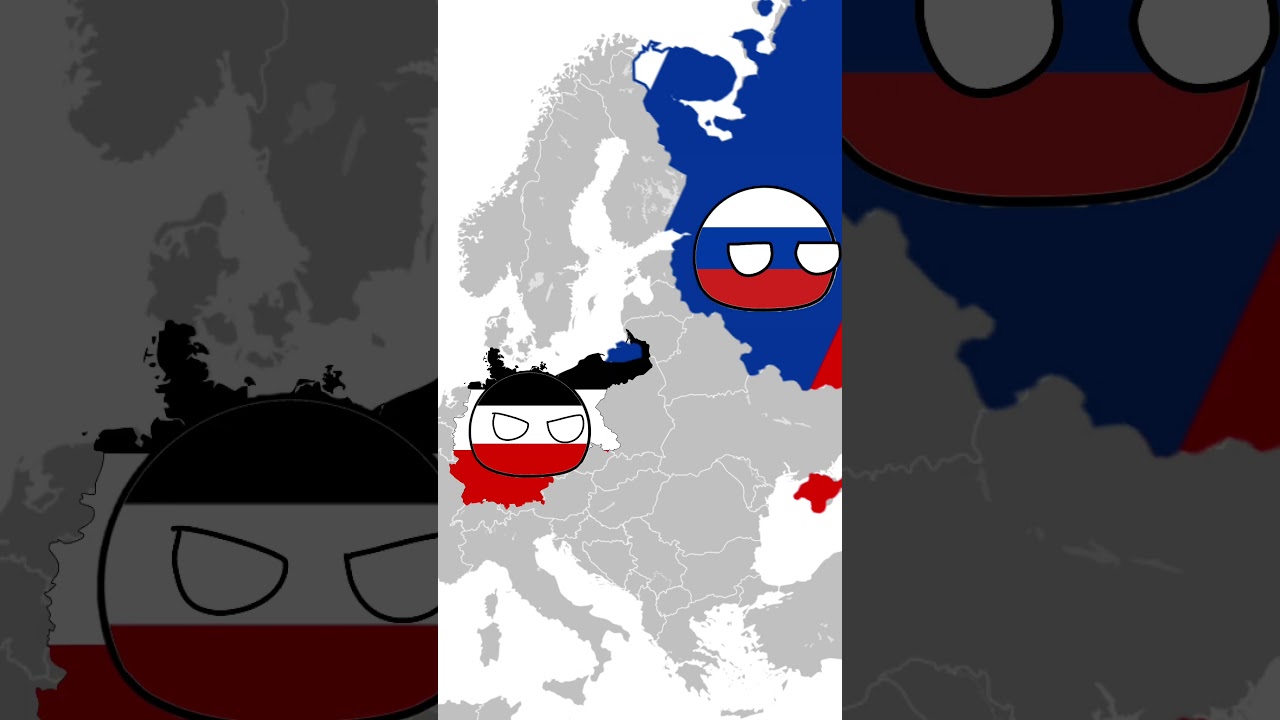 Germany vs russia #country #shorts #countryballs  #flag #map #Germany #russia #Europe