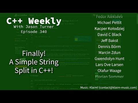 C++ Weekly - Ep 340 - Finally! A Simple String Split in C++!