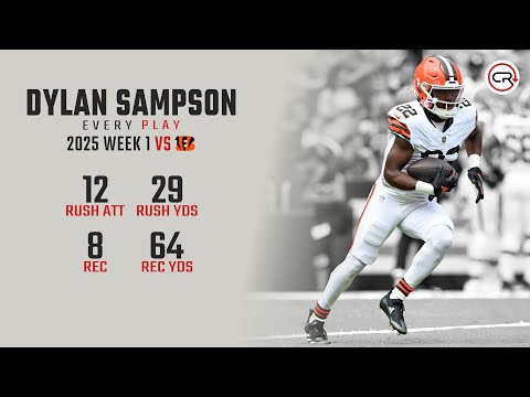 Dylan Sampson Week 1 Highlights | Every Run, Target, and Catch vs Bengals
