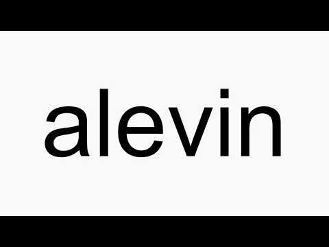How to pronounce alevin