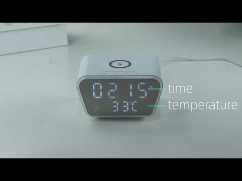 Bedtable Digital Clock Wireless Charger Station
