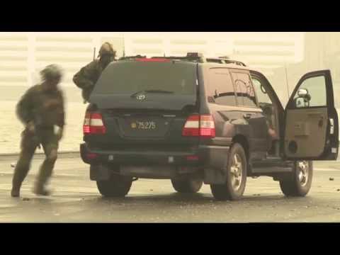 Danish Jaegercorps protecting VIP at Aalborg, Denmark