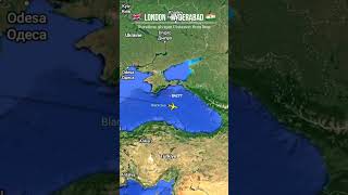 LONDON🇬🇧  to HYDERABAD🇮🇳 Flight route ✈️ British Airways BA277 #aviation #travel #flight #shorts