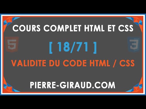 COURS COMPLET HTML ET CSS 18 71 Validation et compatibilité du code