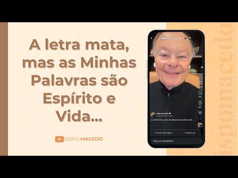 A letra mata, mas as Minhas Palavras são Espírito e Vida... - Meditação Matinal 30/01/26