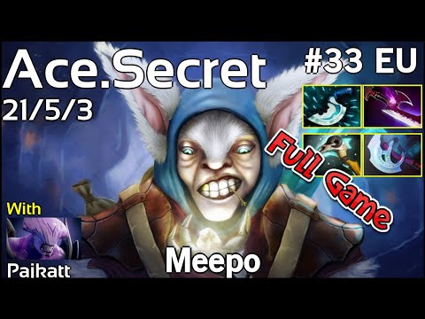 Ace [Secret] Meepo - Dota 2 Full Game 7.19