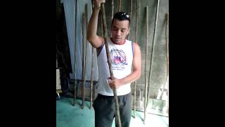 Processo de secagem da verga do Berimbau.