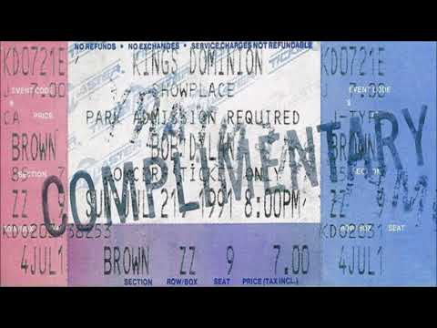 Bob Dylan 1991 US Summer Tour - Doswell VA USA 21st July 1991