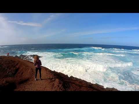 EL GOLFO Die Grüne Lagune, eine der bekanntesten Sehenswürdigkeiten Lanzarotes,