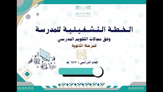الخطة التشغيلية وفق مجالات التقويم المدرسي للمرحلة الثانوية 1447