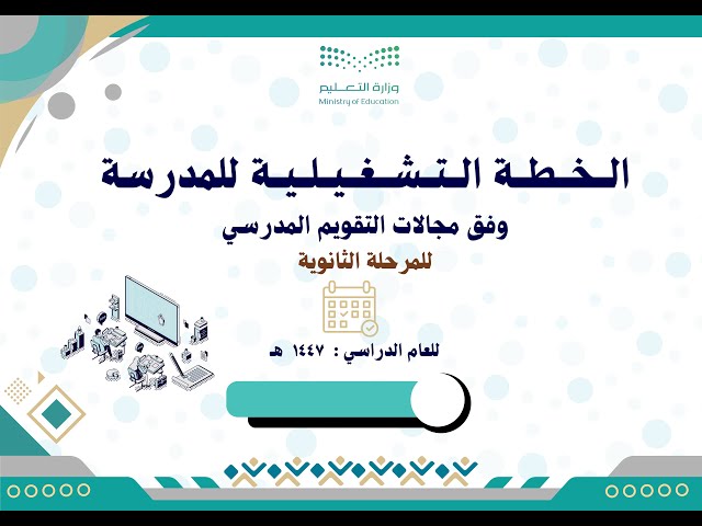 الخطة التشغيلية وفق مجالات التقويم المدرسي للمرحلة الثانوية 1447