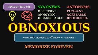 Stop Saying Annoying! Use OBNOXIOUS Instead ✨ Vocabulary Upgrade
