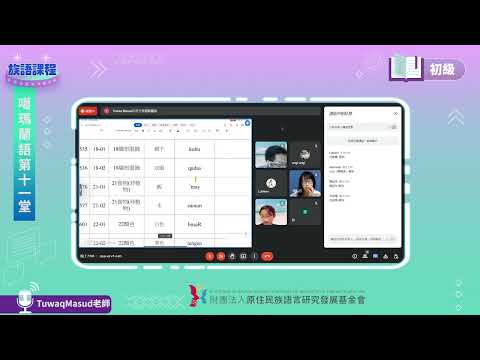 噶瑪蘭語初級第11堂 Tuwaq Masud老師0622