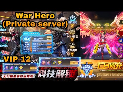 WAR HERO PRIVATE SERVER VIP 12 - FREE SKIN & FREE SHOPPING 1000 YUAN/DAY