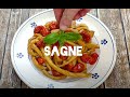 Awesome pasta dish from Puglia! Sagne 'ncanullate con pomodorini scatterisciati & ricotta forte