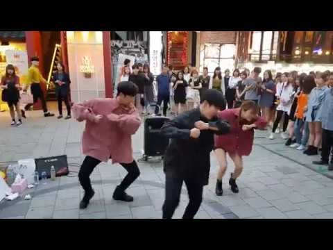 20190612 홍대 엠와이엠(MAXX MYM강신화-유카가와-효진) 합동버스킹 01 - BTS(방탄소년단) _ FIRE (불타오르네)