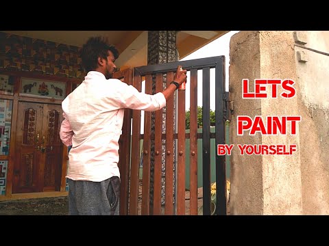 How to paint main gate black spray by yourself