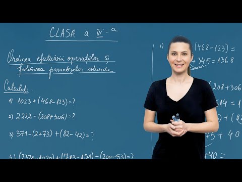 Ordinea efectuării operațiilor și folosirea parantezelor rotunde - Matematica - Clasa a III-a