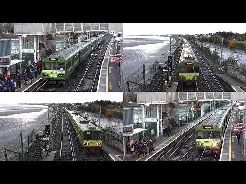 Dart Trains at Booterstown Station, Dublin