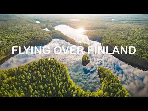 Flying Over Finland (4K UHD) | 1 Hour Drone Film for Relaxation, Meditation & Sleep