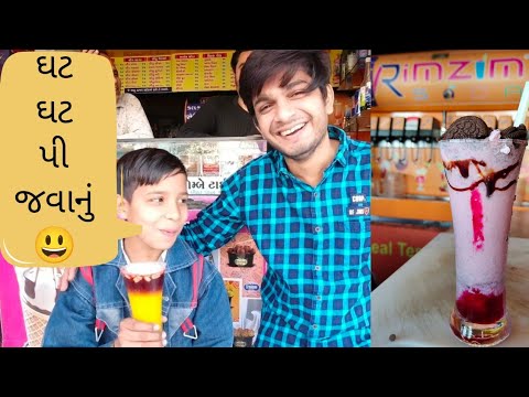 DIAMOND CUT Soda & OREO STRAWBERRY MILK SHAKE at surat's best RimZim soda shop