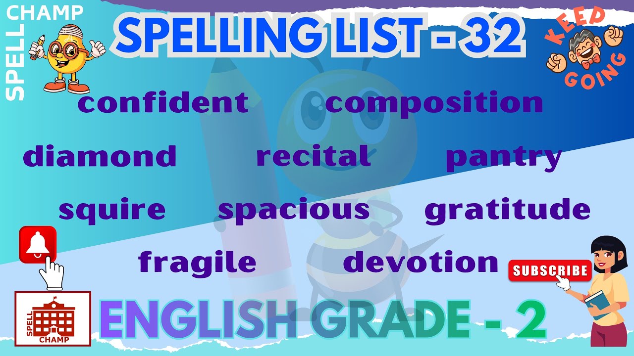 English Grade 2 Spelling List 32