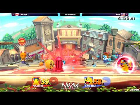 NWM IX SSB Wii U 1v1 - Captain L(Pikachu) Vs. Pow(Pacman)