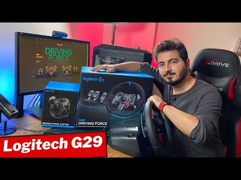 Logitech G29 Driving Force Gaming Racing Wheel + SHIFTER Unboxing (ASMR), Setup, Sound, and Gameplay
