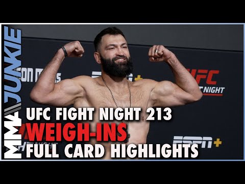 UFC Fight Night 213 Weigh-In Highlights: One Fighter Heavy