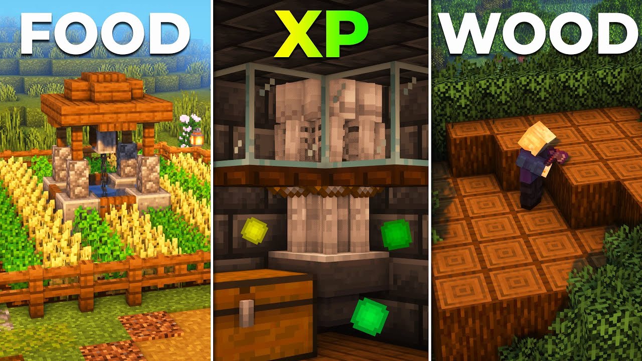 3 MUST HAVE Farms For Any Minecraft World! - Minecraft Builders