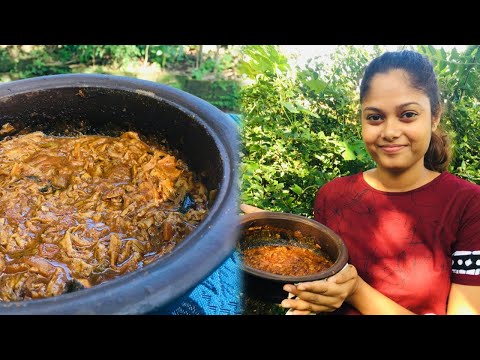 Spicy mushroom curry taste like CHICKEN | Village mushroom curry recipe | Sanduki