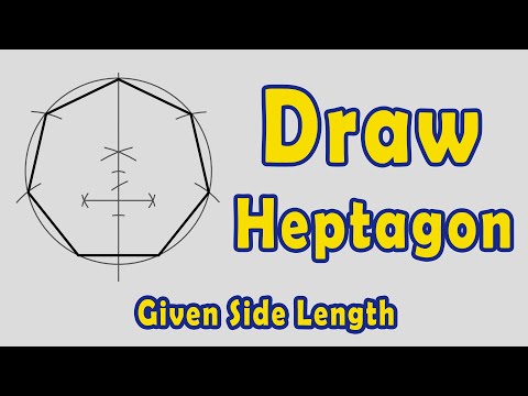 How to Draw a Heptagon given Side Length ( Method 1 )
