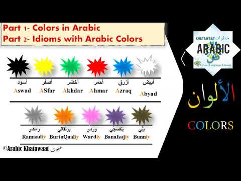 Learn Arabic Colors Part 1- Learn, Memorize and Use in Sentences.