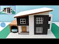 DIY A Modern Residential House Model Cardboard House Model Easy 41
