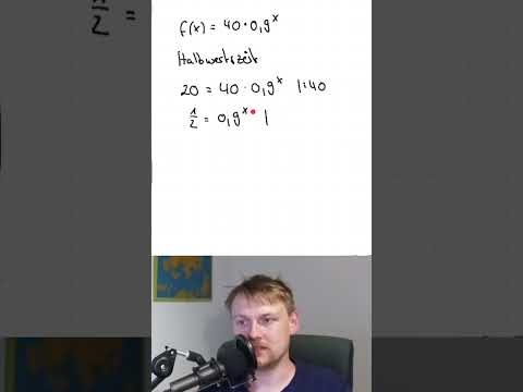 Halbwertszeit einer Exponentialfunktion bestimmen