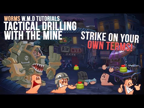 Tactical Drilling With The Mine | Tips, Tricks & Tactics🧭| Worms WMD Tutorials🎥