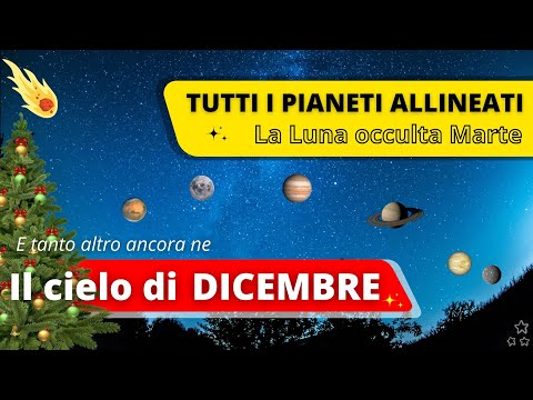 Il cielo di Dicembre 2022 - le stelle cadenti di dicembre, Mercurio incontra Venere