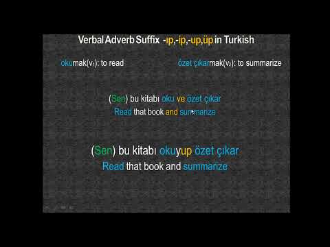 Learn Turkish-71 -ıp,-ip,-up,-üp suffixes in Turkish