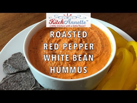 Not Ho-Hum-mus! Roasted Red Pepper White Bean Hummus!
