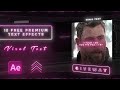 10 Free Premium Text Effects For After Effects Text Pack Giveway Free Text Presets Hibro Edits