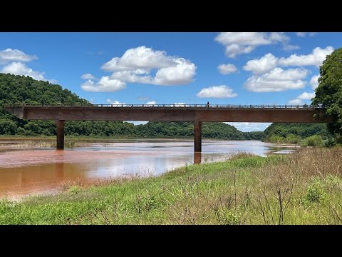 Ponte Quebrada após 100mm de chuva em Quinze de Novembro 