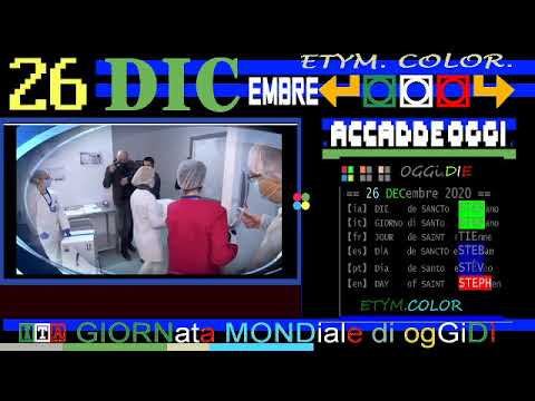 TITOLi TG1 sera 26 DICembre 2020 - sabato, giorno di Santo Stefano