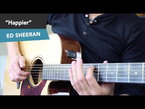 HAPPIER - Ed Sheeran Guitar Lesson Tutorial - Fingerstyle Chords NO CAPO