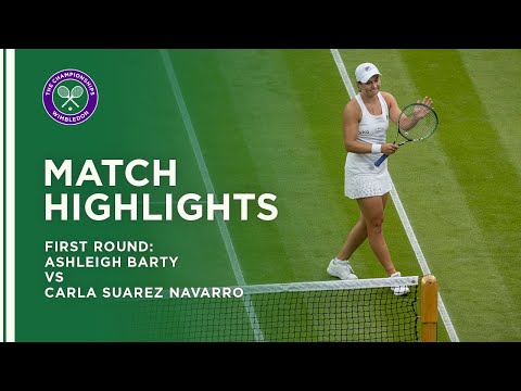 Ashleigh Barty vs Carla Suarez Navarro | First Round Highlights | Wimbledon 2021