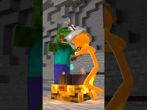 Orange cooked something dangerous  #stickman  #animation  #minecraft