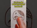 How to Draw baby elephant in mehndi #shorts #elephant #elephantmehndidesign #elephantinmehndi #henna