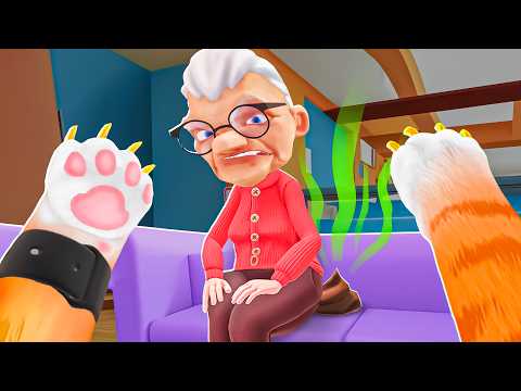 GRANNY POOPED ON THE SOFA! - I Am Cat VR